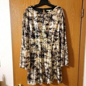 Gianni Bini Black and Gold Dress/L